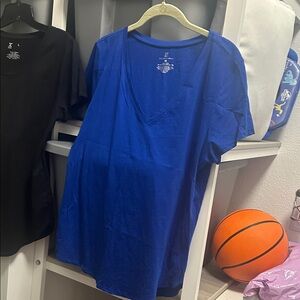 V-Neck and black tops Blue T-Shirt